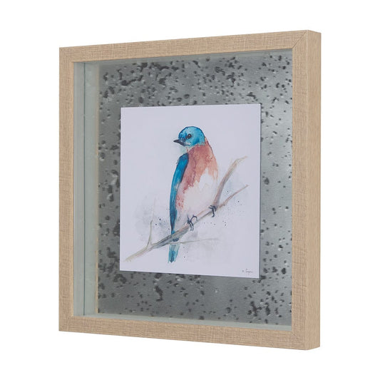 Mercana - Eastern Blue VI by Mercana Studio a Hand Embellished Textured Framed Art Print Matted under Glass - 14233 view 2