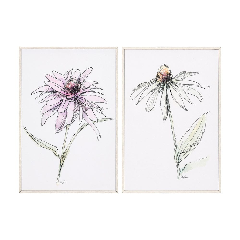 Mercana - Echinacea I by Mercana Studio a Hand Embellished Textured Framed Art Print - 13654 view 1