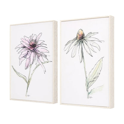 Mercana - Echinacea I by Mercana Studio a Hand Embellished Textured Framed Art Print - 13654 view 2