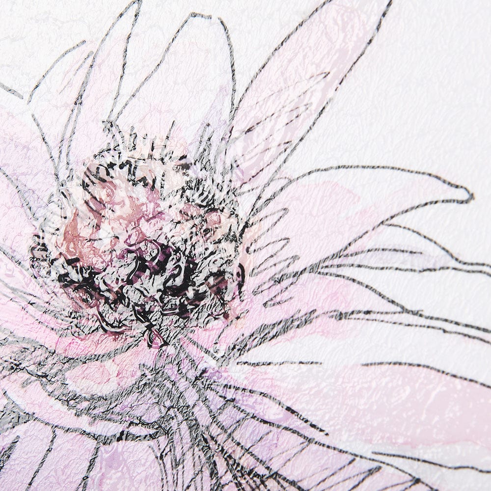 Mercana - Echinacea I by Mercana Studio a Hand Embellished Textured Framed Art Print - 13654 view 6