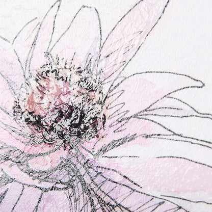 Mercana - Echinacea I by Mercana Studio a Hand Embellished Textured Framed Art Print - 13654 view 6