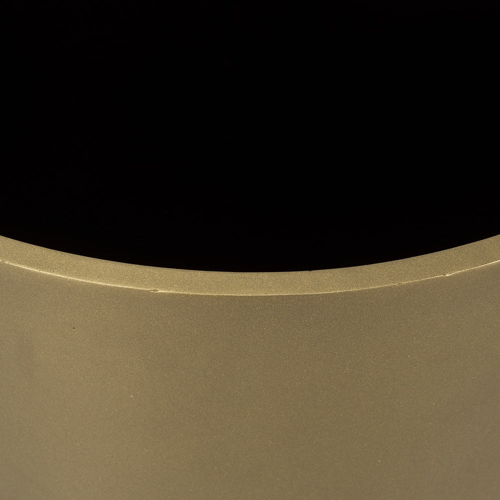 Mercana - Eclipse Antique Brass Metal Drum Base w/ Dark Brown Wood Top End/Side Table - 70241_CLOSEOUT view 6