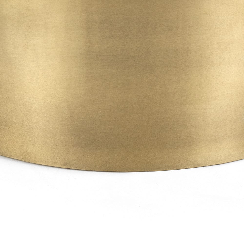 Mercana - Eclipse Antique Brass Metal Drum Base w/ Dark Brown Wood Top Nested Coffee Table - 67828 view 5