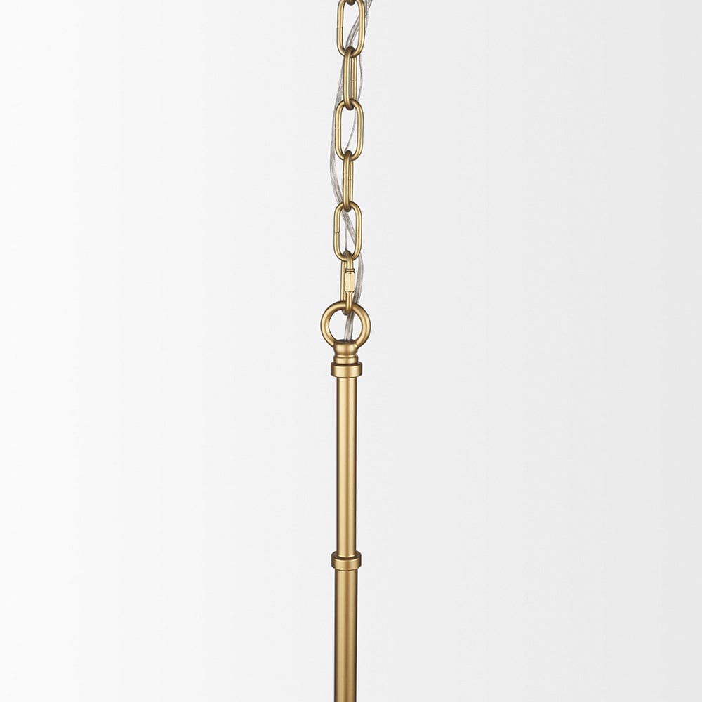 Mercana - Edie Brushed Gold Metal w/ Frosted Glass Globe 1-Light Pendant - 70439_CLOSEOUT view 5
