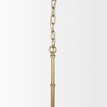 Mercana - Edie Brushed Gold Metal w/ Frosted Glass Globe 1-Light Pendant - 70439_CLOSEOUT view 5