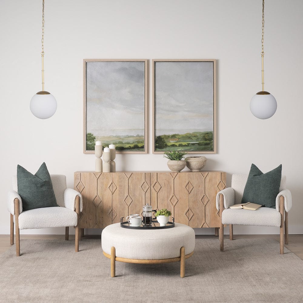Mercana - Edie Brushed Gold Metal w/ Frosted Glass Globe 1-Light Pendant - 70439_CLOSEOUT view 7