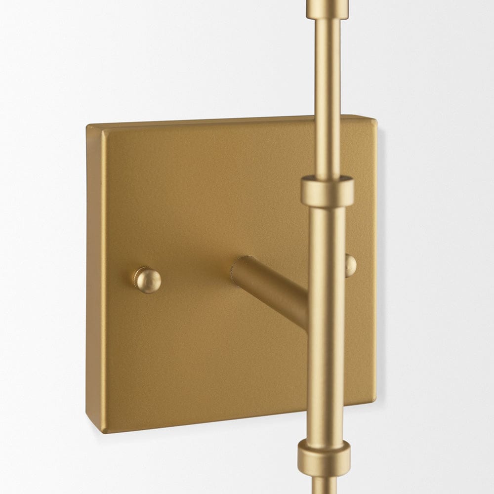 Mercana - Edie Brushed Gold Metal w/ Frosted Glass Globes 2-Light Wall Sconce - 70437_CLOSEOUT view 6