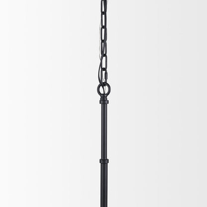 Mercana - Edie Matte Black Metal w/ Frosted Glass Globe 1-Light Pendant - 70457_CLOSEOUT view 5