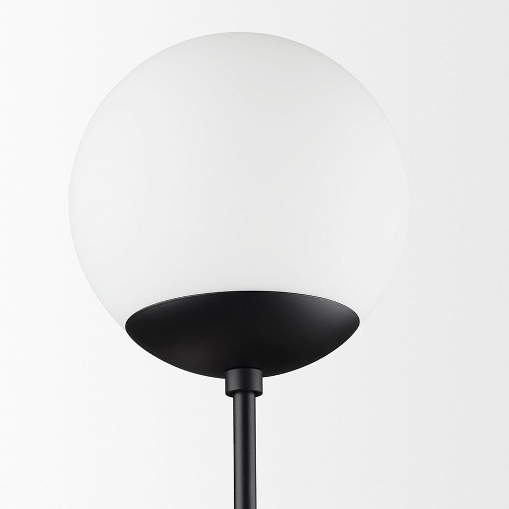 Mercana - Edie Matte Black Metal w/ Frosted Glass Globes 2-Light Wall Sconce - 70455_CLOSEOUT view 5