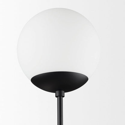 Mercana - Edie Matte Black Metal w/ Frosted Glass Globes 2-Light Wall Sconce - 70455_CLOSEOUT view 5