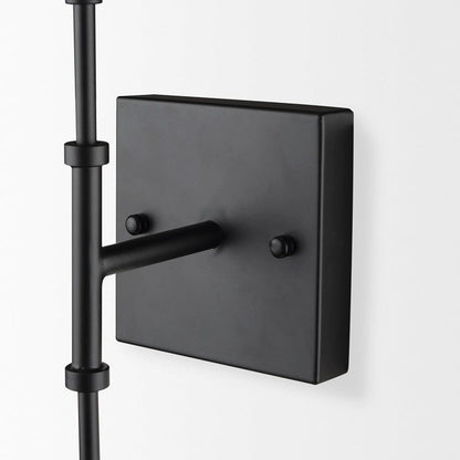 Mercana - Edie Matte Black Metal w/ Frosted Glass Globes 2-Light Wall Sconce - 70455_CLOSEOUT view 6