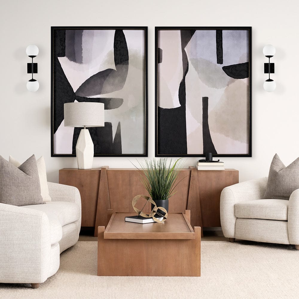 Mercana - Edie Matte Black Metal w/ Frosted Glass Globes 2-Light Wall Sconce - 70455_CLOSEOUT view 8