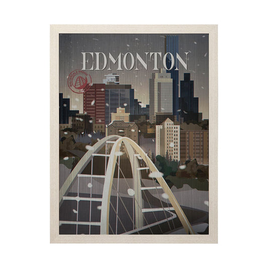 Mercana - Edmonton Go Canada L by Mercana Studio a Hand Embellished Decograph Framed Art Print - 13787 view 1