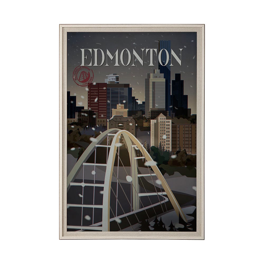 Mercana - Edmonton Go Canada XL by Mercana Studio a Hand Embellished Decograph Framed Art Print under Glass - 13800 view 1