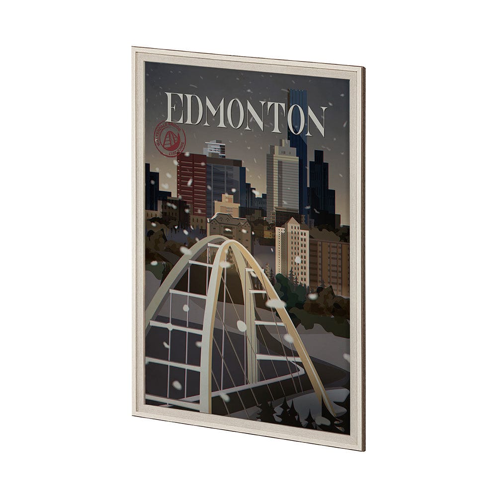 Mercana - Edmonton Go Canada XL by Mercana Studio a Hand Embellished Decograph Framed Art Print under Glass - 13800 view 2