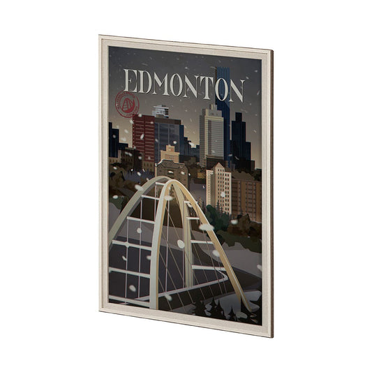 Mercana - Edmonton Go Canada XL by Mercana Studio a Hand Embellished Decograph Framed Art Print under Glass - 13800 view 2