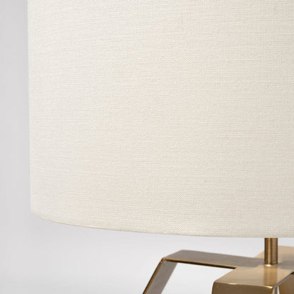 Mercana - Edwards 26"H Gold Metal Base w/ Cream Fabric Shade Table Lamp - 68966 view 3