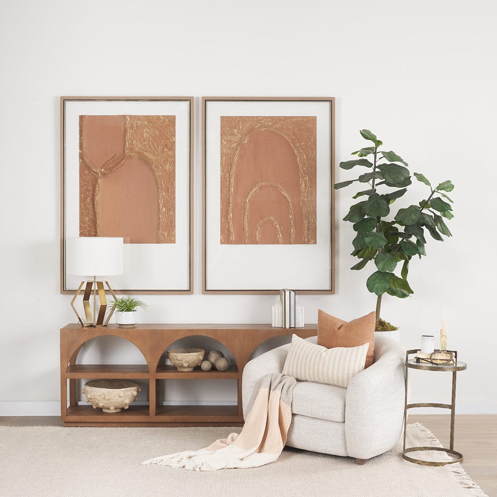Mercana - Edwards 26"H Gold Metal Base w/ Cream Fabric Shade Table Lamp - 68966 view 10