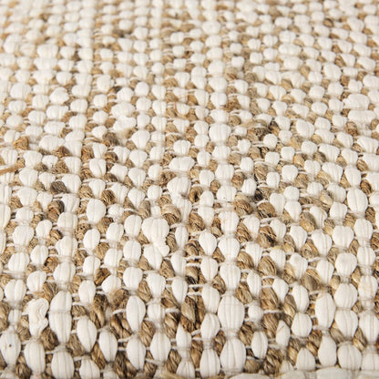 Mercana - Ekani 16.0L x 16.0W x 16.0H Cream/Beige Cotton Pouf - 69517 view 6