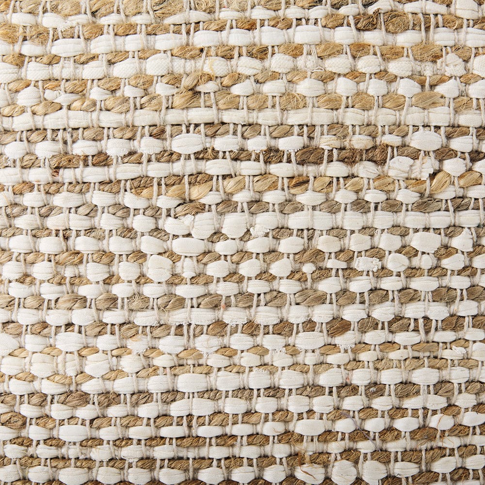 Mercana - Ekani 16.0L x 16.0W x 16.0H Cream/Beige Cotton Pouf - 69517 view 7