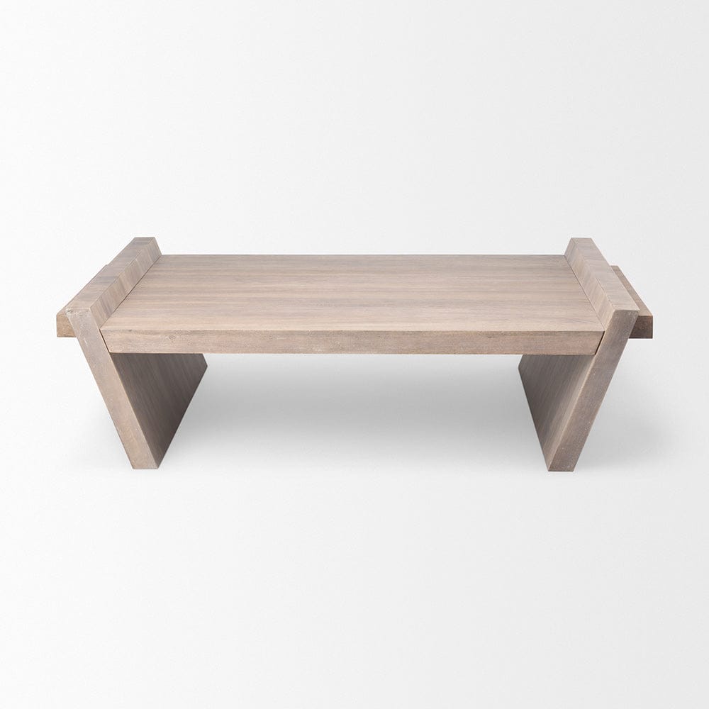 Mercana - Elaine 59x36 Brown Solid Wood Top & Base Coffee Table - 68746_CLOSEOUT view 3