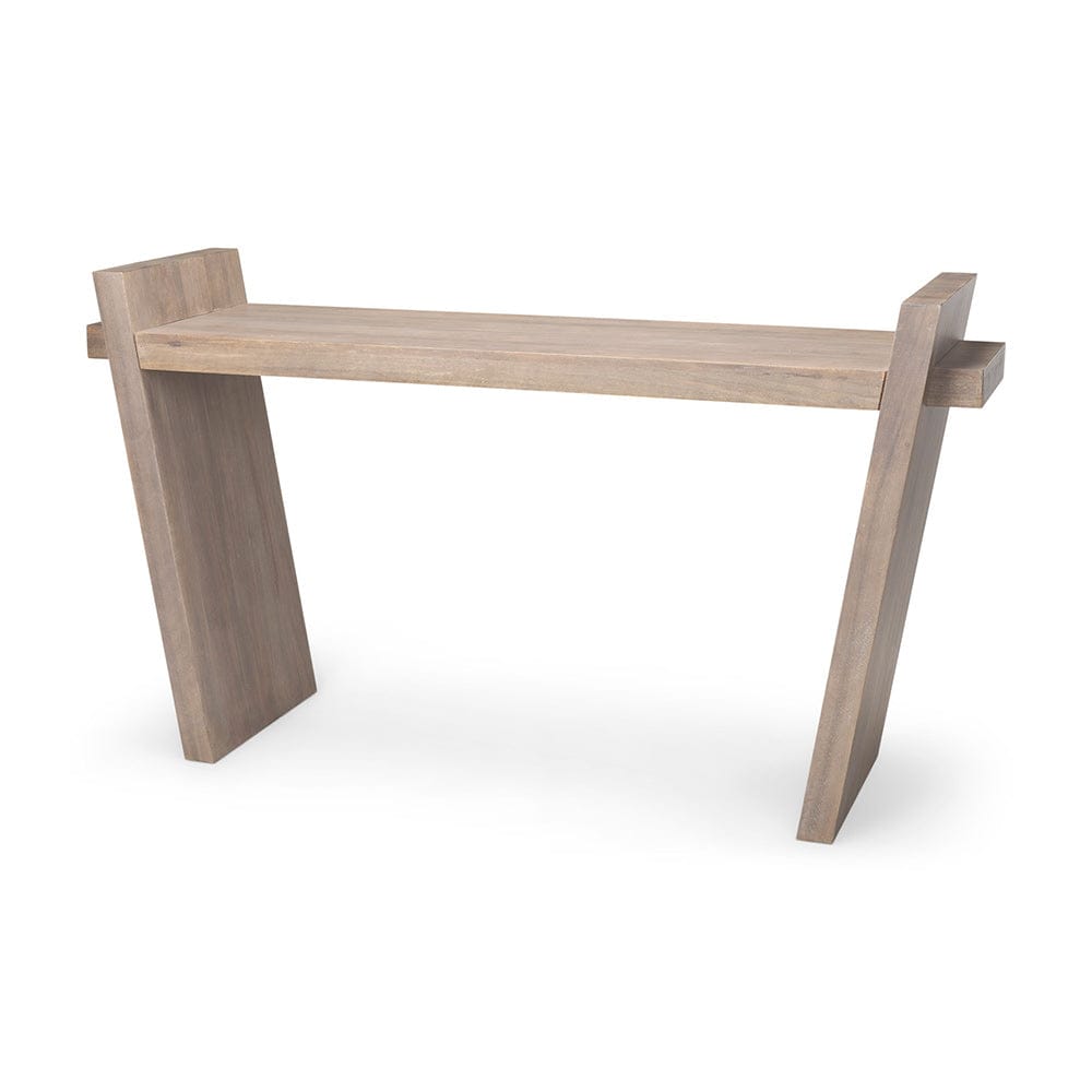 Mercana - Elaine III 60L x 16W Brown Wood Angled Leg Console Table - 68747 view 1