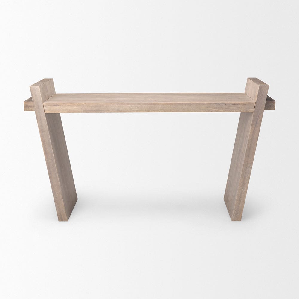 Mercana - Elaine III 60L x 16W Brown Wood Angled Leg Console Table - 68747 view 3