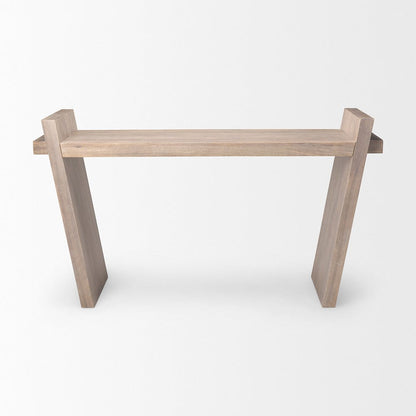 Mercana - Elaine III 60L x 16W Brown Wood Angled Leg Console Table - 68747 view 3