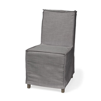 Mercana - Elbert I Grey Fabric Slip-Cover Brown Wooden Base Dining Chair (Set of 2) - 68189 view 1