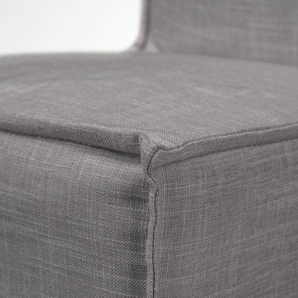 Mercana - Elbert I Grey Fabric Slip-Cover Brown Wooden Base Dining Chair (Set of 2) - 68189 view 3