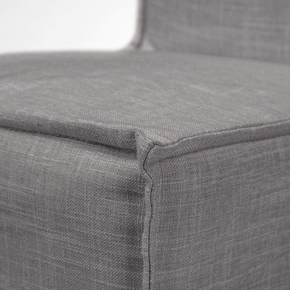 Mercana - Elbert I Grey Fabric Slip-Cover Brown Wooden Base Dining Chair (Set of 2) - 68189 view 3