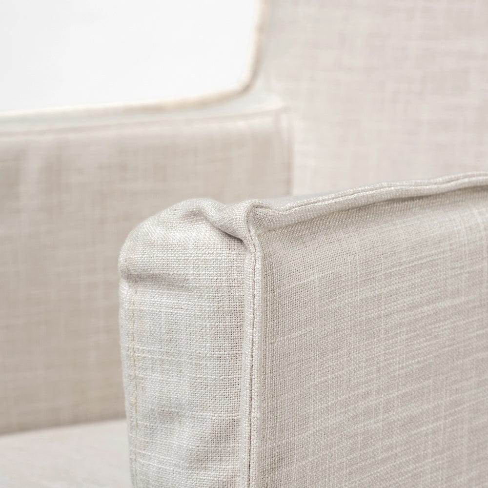 Mercana - Elbert II Cream Fabric Slip-Cover Brown Wood Frame Dining Chair - 68190 view 6