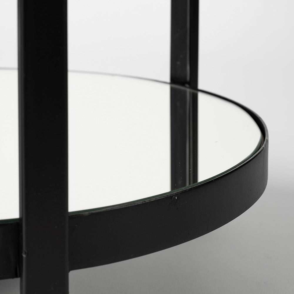Mercana - Eleonore Black Metal Frame Two-Tier w/Glass Shelves Bar Cart - 68945 view 10