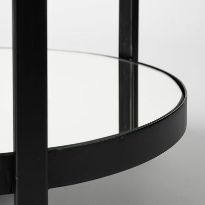 Mercana - Eleonore Black Metal Frame Two-Tier w/Glass Shelves Bar Cart - 68945 view 10