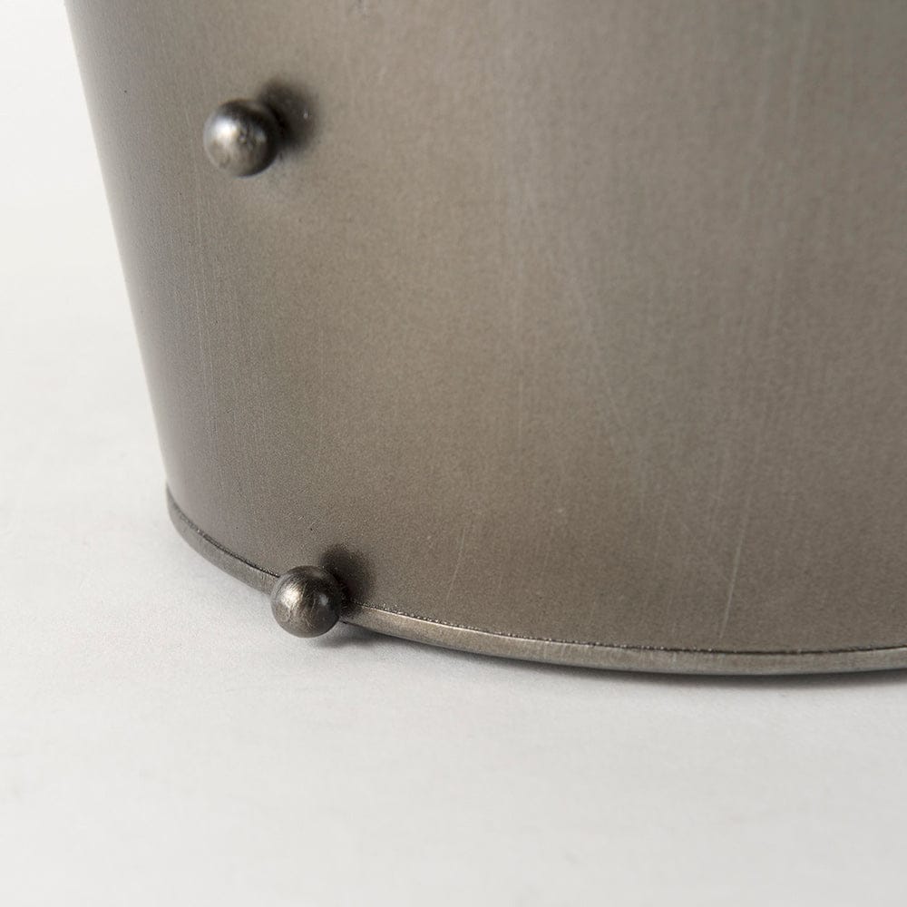 Mercana - Elio 12.2H Large Gun Metal Gray Metal W/Studs Vase - 69681_CLOSEOUT view 8