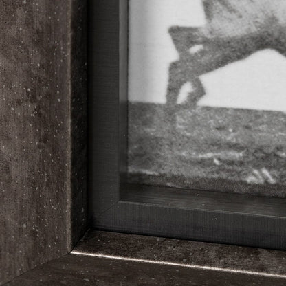 Mercana - Elk Trotting by Eadweard Muybridge a Hand Embellished Textured Framed Art Print Matted under Glass - 13682 view 5
