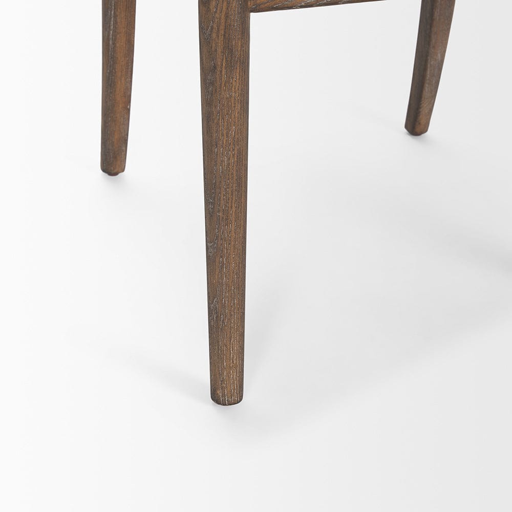 Mercana - Elle Rounded Caneback Medium Brown Wood W/ Oatmeal Fabric Dining Chair (Set of 2) - 70411 view 10