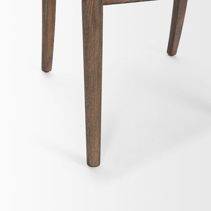 Mercana - Elle Rounded Caneback Medium Brown Wood W/ Oatmeal Fabric Dining Chair (Set of 2) - 70411 view 10