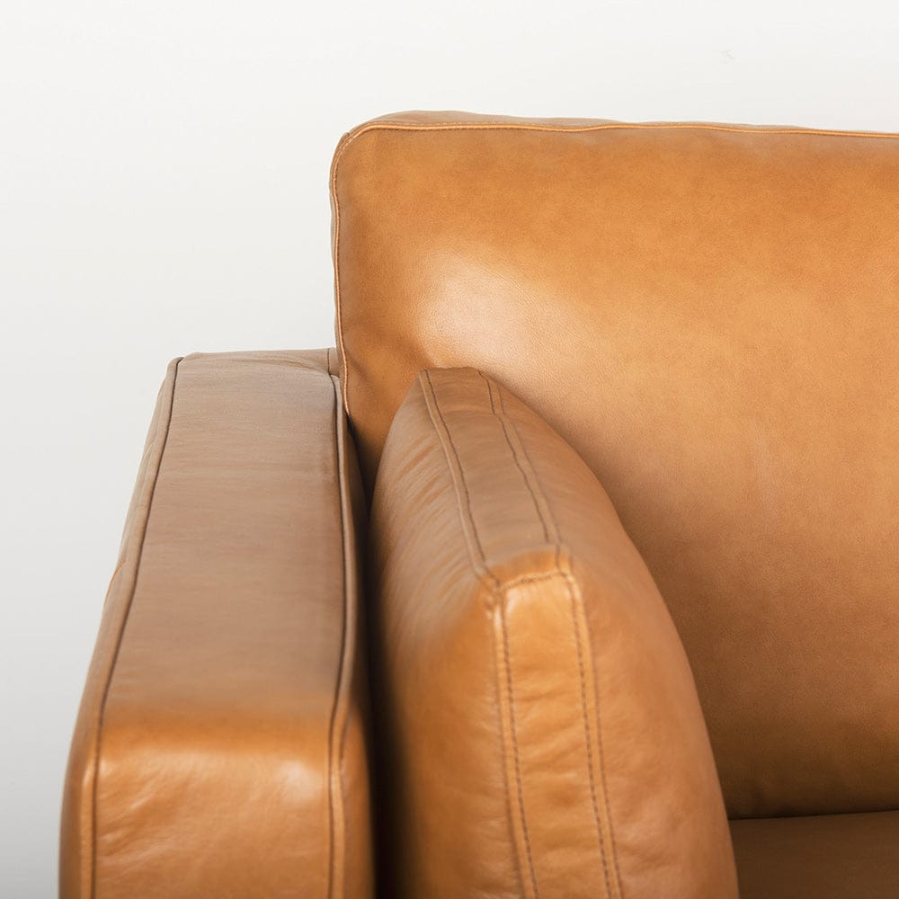Mercana - Elton 111.4L x 68.1W x 34.3H Tan Leather Right Chaise Sectional - 69696-AB view 11