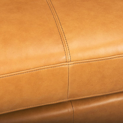Mercana - Elton 65.0L x 37.8W x 34.6H Tan Leather Love Seat Sofa - 69698 view 9