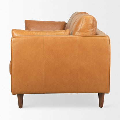 Mercana - Elton 87.8L x 37.8W x 34.6H Tan Leather Sofa - 69699 view 3