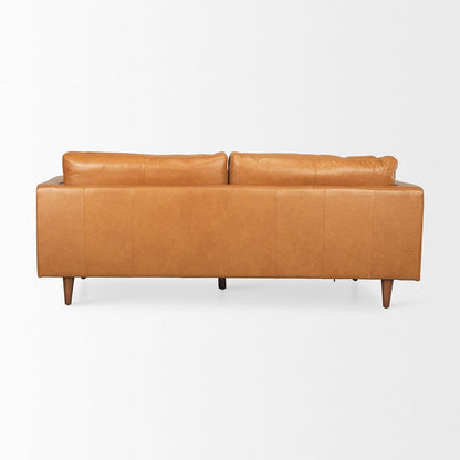 Mercana - Elton 87.8L x 37.8W x 34.6H Tan Leather Sofa - 69699 view 4