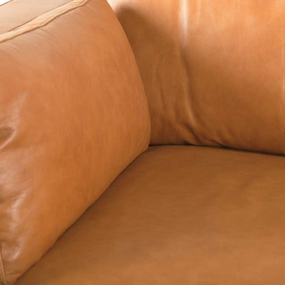 Mercana - Elton 87.8L x 37.8W x 34.6H Tan Leather Sofa - 69699 view 8