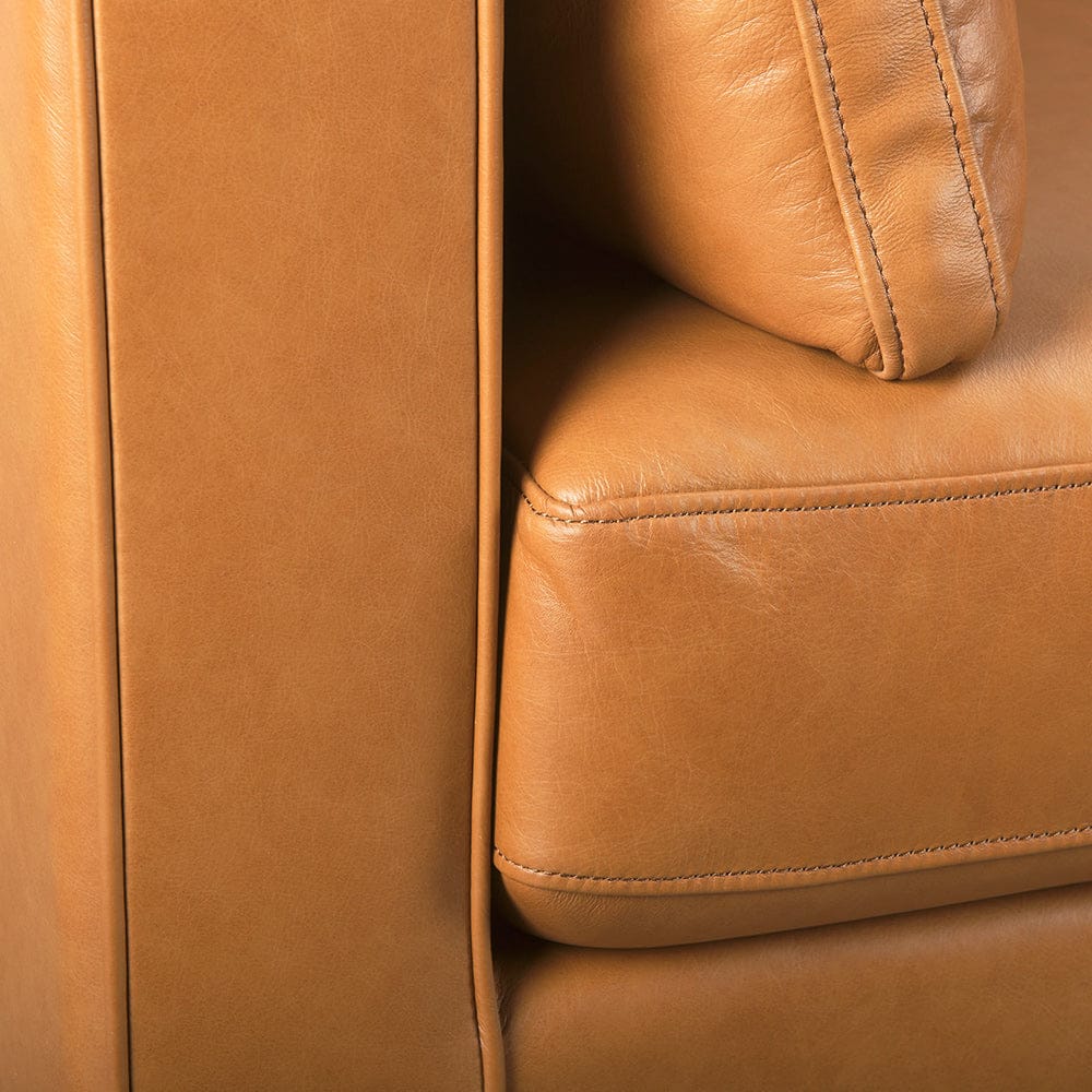 Mercana - Elton 87.8L x 37.8W x 34.6H Tan Leather Sofa - 69699 view 9