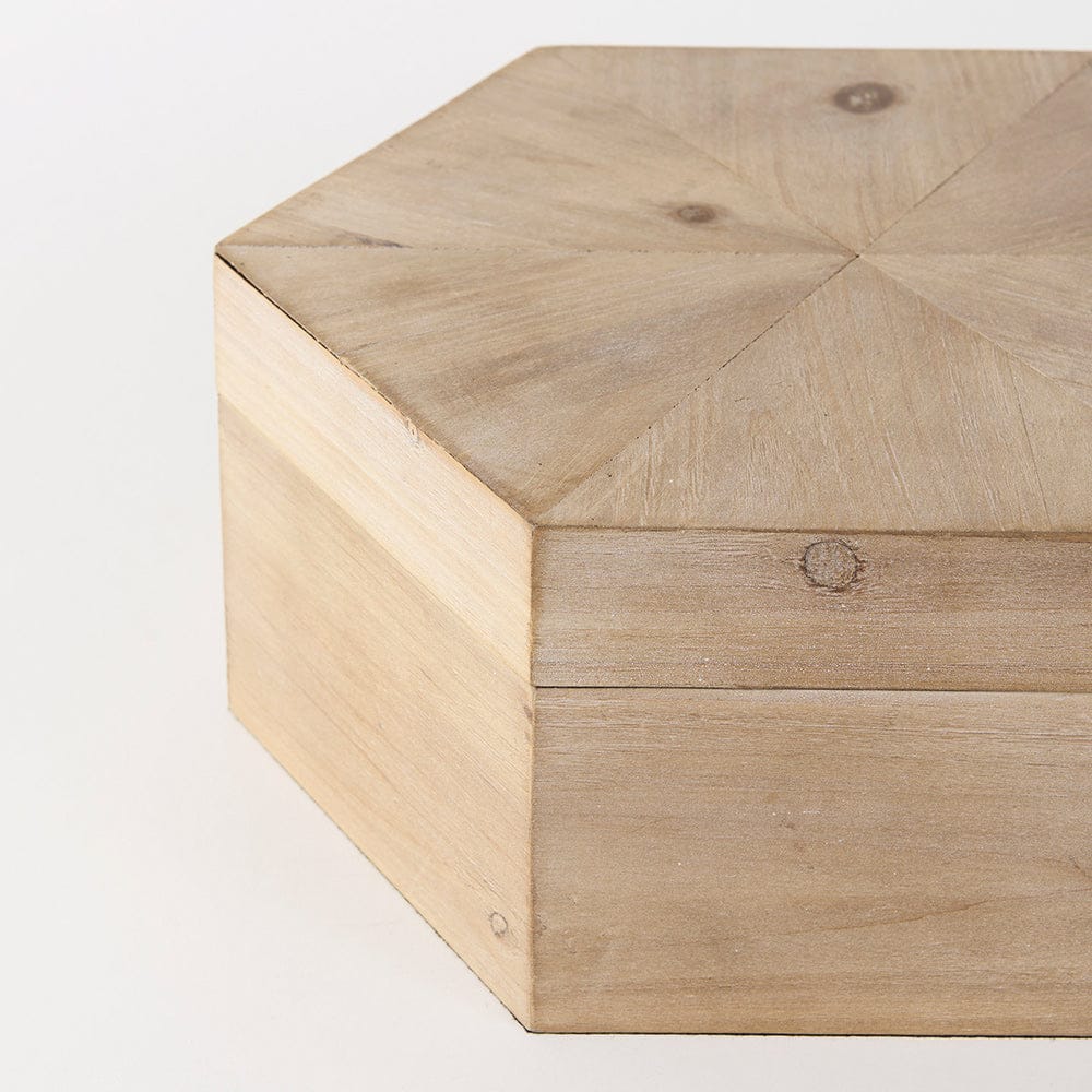 Mercana - Elyse 14L x 12W Brown Wooden Hexagonal Boxes (Set of 2) - 68540 view 7