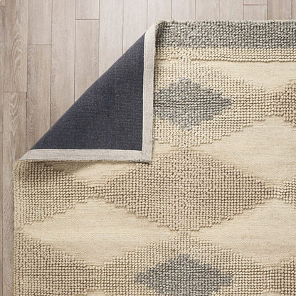 Mercana - Emory 8x10 Gray Wool Hand Woven Diamond Patterned Rug - 69500_CLOSEOUT view 3