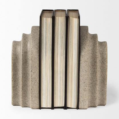 Mercana - Empire Sandstone Resin Arc Book End Set - 70182 view 2
