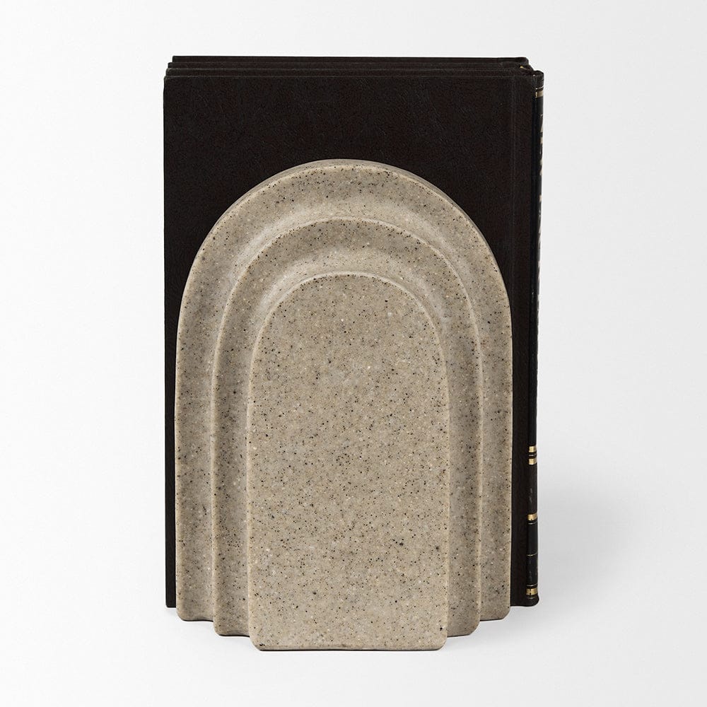Mercana - Empire Sandstone Resin Arc Book End Set - 70182 view 3