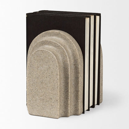 Mercana - Empire Sandstone Resin Arc Book End Set - 70182 view 4