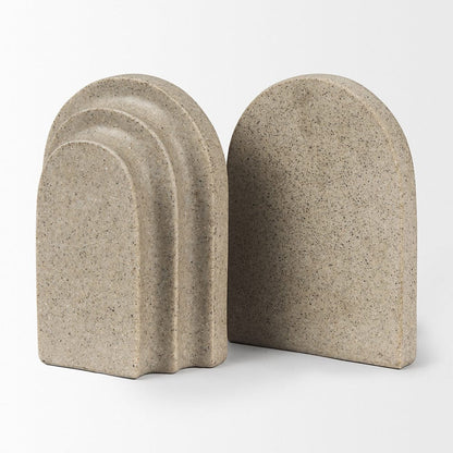 Mercana - Empire Sandstone Resin Arc Book End Set - 70182 view 5